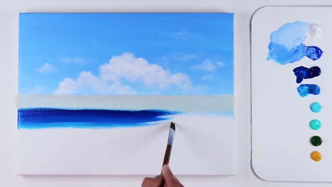 Seascape Painting | Sea Painting | Step by Step Painting | Acrylic Painting