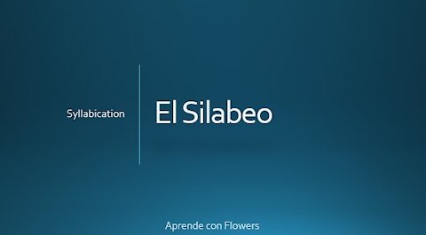 Syllables in Spanish