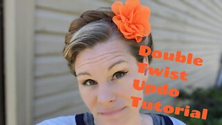 Crown Michelle's Double Twist Updo Hair Tutorial