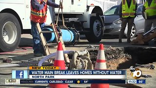 Main break leaves North Park homes without water