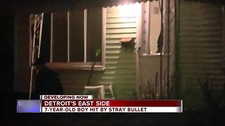 7-year-old shot by stray bullet in Detroit