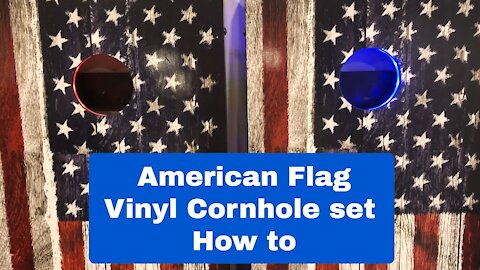 How to Build a Cornhole set with Vinyl Decal.