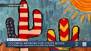 Colorful artwork beautifies utility boxes around Peoria