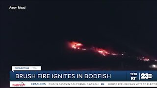 Brush fire ignites in Bodfish