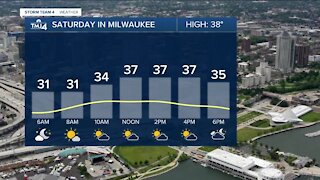 Saturday is mostly sunny with temps in the 30s