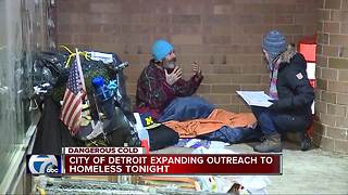 City of Detroit expanding outreach to homeless tonight