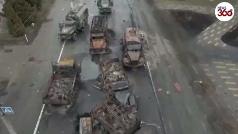 Russian invasion Drone footage shows sheer devastation in Borodyanka near Kyiv