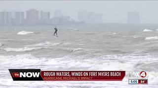 Hurricane Michael brings rough waters to Fort Myers Beach