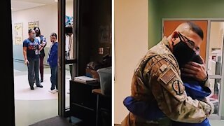Military Dad Surprises Son At School In Emotional Reunion