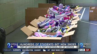 500 Baltimore students given new shoes on Tuesday