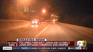Landslide closes 2 lanes of Columbia Parkway