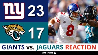 GIANTS WIN! 6-1! Giants News & Rumors After GUTSY WIN vs. Jags: Injury News Ft. Evan Neal