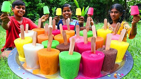 KUCHI ICE RECIPE | Chocolate, Vanilla, Badam, Pista, Butterscotch, Rose, Strawberry, Mango Kuchi Ice