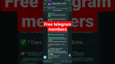 Free Telegram Members promotion #shorts #telegram @earnwithpenny