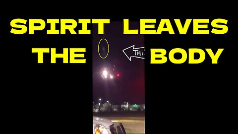 Spirit leaving the body from medical helicopter