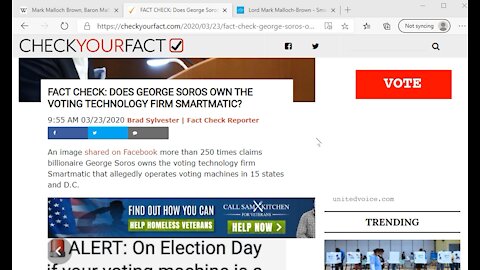 George Soros tied to voting machines?