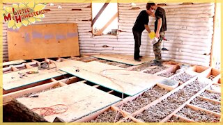 Ceiling Tiles, Insulation & Subfloor | Underground Earthbag Building | Weekly Peek Ep78