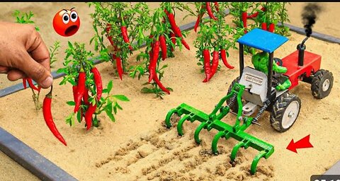 Diy_mini_tractor_making_agriculture_cultivator_for_Chilli_Farming pough_machine