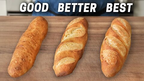 1 Dough 3 Baguettes - Easiest Possible to Pro Level