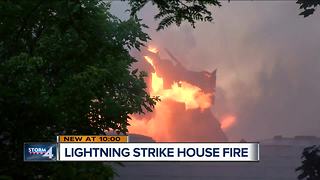 Whitefish Bay home destroyed in fire, lightning may have been the cause