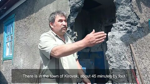 Owner of shelled Donbass house says rocket came from village "under the Ukro-Nazis" control