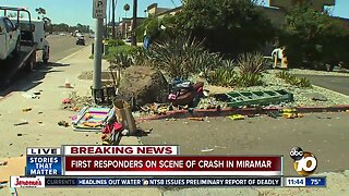 At least 1 hurt in crash on Miramar Road
