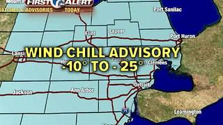 Dangerously cold Wednesday