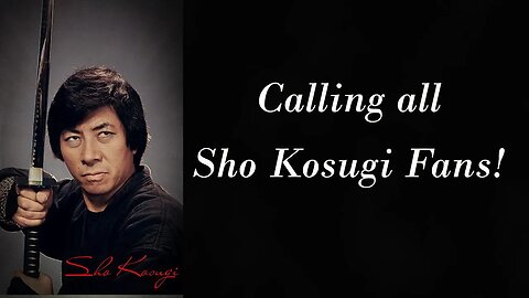 Sho Kosugi video link. Head on over to watch a rare meet and greet.