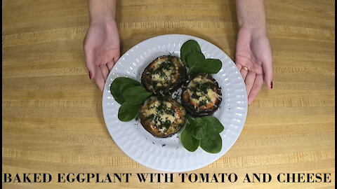 Easy and Delicious Baked Eggplant with Tomato and Cheese Recipe.