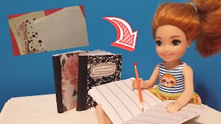 Doll Notebook DIY - Miniature Notebook DIY - Barbie Notebook