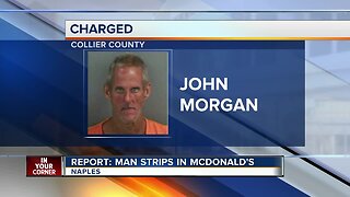 Deputies: Man strips inside McDonald's