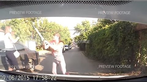 Viral Video UK: Dashcam of two female drivers fighting with baseball bat!!