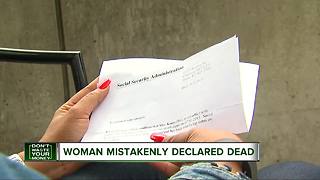 Woman mistakenly declared dead