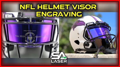 Football Helmet Visor Engraving