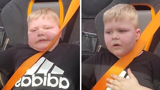 Kid Both Scared And Thrilled After Speedy Car Experience