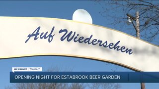 Beautiful weather prompts early opening for Estabrook Beer Garden