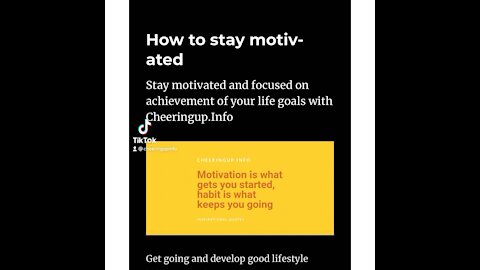 How to stay motivated with CheeringupInfo