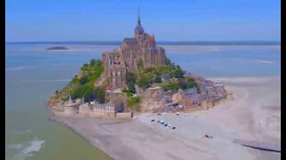 Drone capta imagens deslumbrantes do Monte Saint-Michel