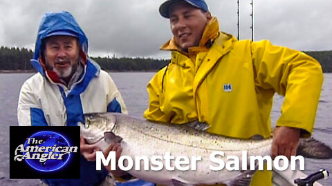 Fishing for Huge 50 pound Plus Salmon, Peregrine Lodge part 1