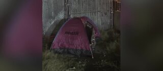 Las Vegas mother upset by tents provided to homeless by local gentleman's club