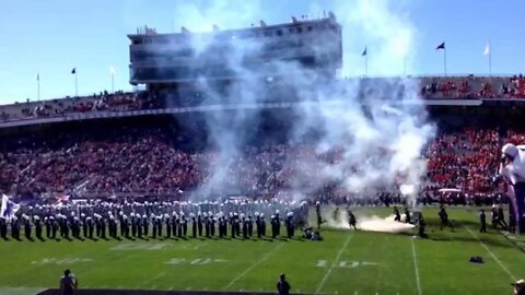 Fireworks at a Northwestern University football game at Ryan Field in Evanston