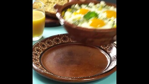 Skillet Eggs with Poblano Rajas