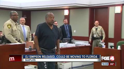 O.J. Simpson Released, Could be Moving to Florida