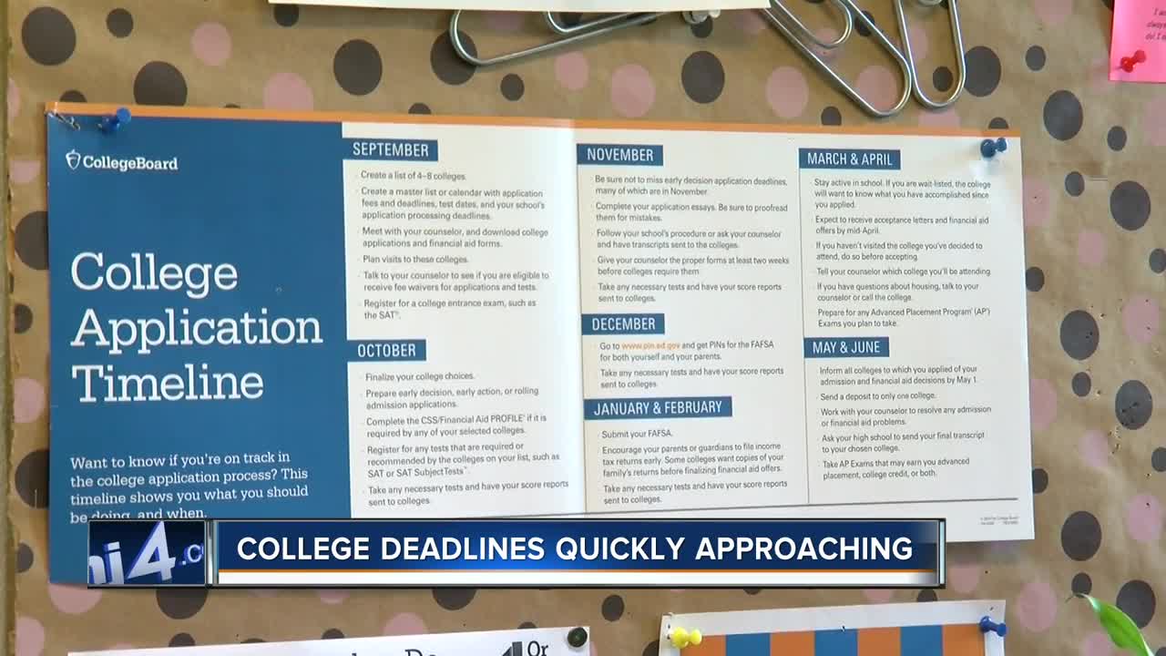 College deadlines are quickly approaching: Here's what you need to know