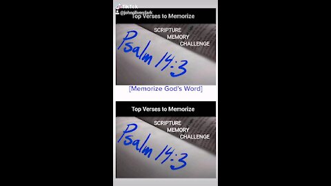 Top Verses To Memorize, Psalm 14:3