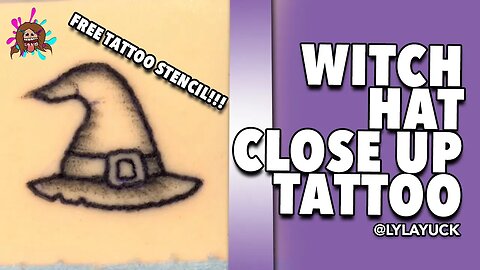Witch Hat Close Up Tattoo FREE TATTOO STENCIL