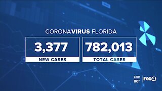 Coronavirus cases in Florida as of October 26th