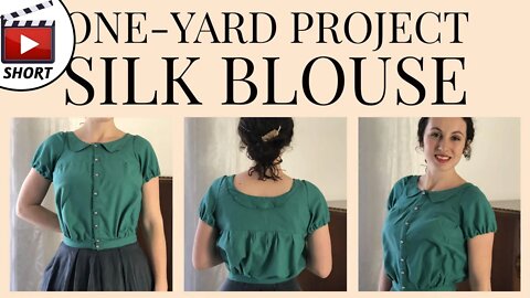 Sewing a Silk Noile Blouse #shorts