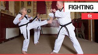 Three pensioners in their 70s are fighting fit after gaining black belts in Taekwondo