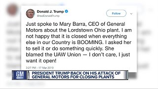 President Trump putting pressure on GM to reopen Ohio plant